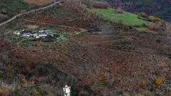 La aldea do Vilar, en Folgoso do Courel, tras los incendios del 2022