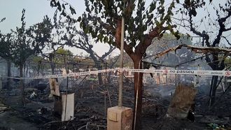 El incendio en un cmping de El Vendrell ha quemado 17 parcelas