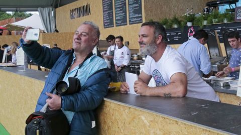 Festival Portamerica en la azucarera de Portas. Los cocineros Pepe Solla Y ngel Len en la zona gastro