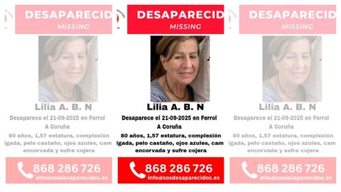 E la imagen, el cartel difundido por SOS Desaparecidos a través de Facebook
