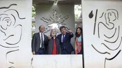 Detalle do acto de inauguraci�n da obra de Acisclo.