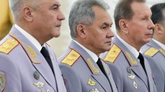 En el centro, Sergei Shoigu, ministro de Defensa.