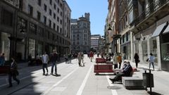 Vista de la calle Pelayo, en el centro de Oviedo