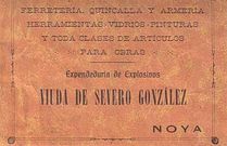 El sobre contena una rifa para una cartera con 175 pesetas.