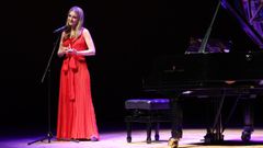 La pianista Isabel Dobarro en el concierto en el Auditorio de Galicia