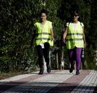 Peregrinos de Arteixo en direcci�n a Cai�n. 