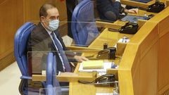 El conselleiro de Facenda Valeriano Mart�nez durante el pleno parlamentario del 20 de octubre