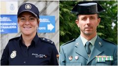 Rosa Seara, de la Polic�a Nacional, y Aser Moreiro, de la Guardia Civil