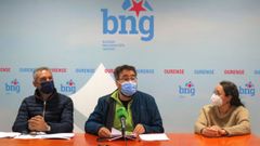 Luis Seara, Bernardo Varela y Rhut Reza, en la rueda de prensa ofrecida este lunes.