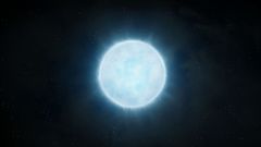 Una estrella enana blanca en el espacio.