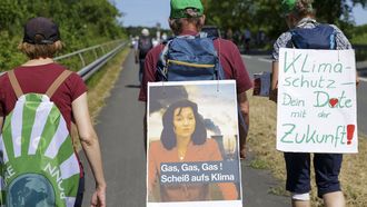 J�venes activistas por la defensa del clima en una protesta este s�bado en la localidad germana de Werne