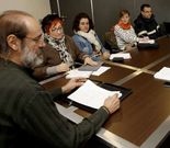 Una reuni�n anterior de Roel y el comit� de empresa.