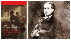 Portada de la edici�n de Acantilado de �Escritos sobre arte, literatura y m�sica�. A la derecha, retrato de Baudelaire realizado por el fot�grafo Nadar en 1855.