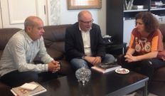 Regueira, Antelo y Sanmart�n en la reuni�n de ayer en A Coru�a.