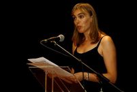 Mar Eir�s, nunha presentaci�n no auditorio do Pazo da Cultura.