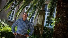 Alberto Saco, en el colegio Curros Enr�quez, donde fue alumno
