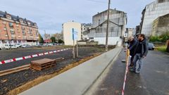 El alcalde, Evencio Ferrero, y el concejal Juan Seoane visitaron algunas de las obras en marcha
