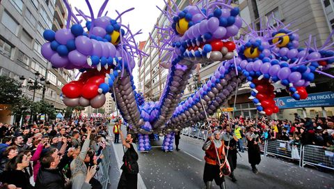 La cabalgata de Reyes en Vigo del 2019, antes de la pandemia