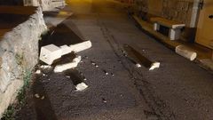 Restos del crucero de Valdexer&iacute;a tras el acto vand&aacute;lico