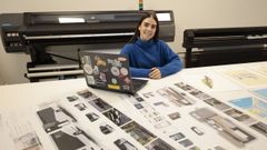 Sara Fiallega, preparada para la apertura esta tarde de su negocio