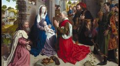 Reproducci�n del cuadro �La Adoraci�n de los Reyes�, de Van der Goes, expuesto en Monforte hasta finales de 1913