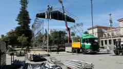 El escenario de la Plaza de Espaa albergar la ceremonia inaugural