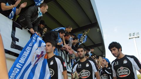 En un entrenamiento con aficionados el ao del descenso ante el Valencia