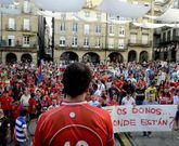 Las manifestaciones de aficionados del Ourense para salvar la situaci�n no dieron resultado. 