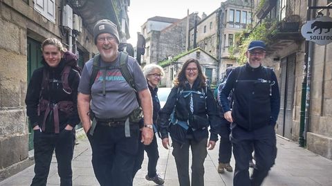 Un grupo de granjeros de Ohio, peregrinando por Pontevedra.