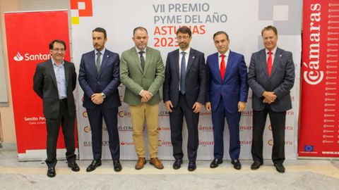 Entrega del premio Pyme del ao 2023 en Asturias a la empresa Naeco, otorgado por la Cmara de Comercio.