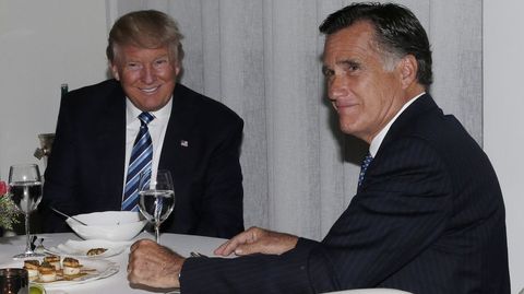 Trump en su reuni�n con Mitt Romney