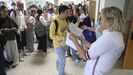 Segundo da de las pruebas de selectividad en la Facultade de Dereito de Santiago
