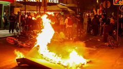 Disturbios en Par�s, capital de Francia, despu�s de la victoria de la ultraderecha en la primera vuelta de las elecciones legislativas