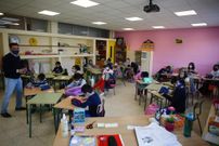 Foto de archivo de un aula escolar