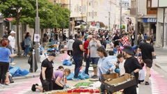 Los artistas que cubren de flores Burela