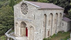 La iglesia rom�nica de Santo Estevo de Ribas de Mi�o, en O Savi�ao, es uno de los monumentos que figuran en los itinerarios