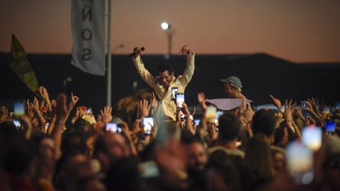 Un momento de la actuacin de Mika, en la edicin del 2024