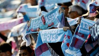 La grada de Bala�dos, en el �ltimo partido del Celta.