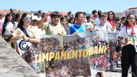 Las im�genes del arranque del campamento urbano de Ourense
