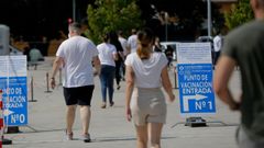 Vacunaci�n contra el covid de j�venes de 20 a 29 a�os en Expocoru�a