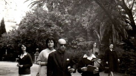 Carballo Calero organizou numerosas viaxes culturais para os alumnos do Colexio Fingo. Aqu�, a Extremadura e Andaluc�a, en 1963