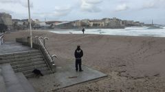 Foto acceso playas, bajada desde el Riazor 