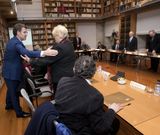 Feijoo presidi� ayer el pleno del <span lang= gl >Consello da Cultura Galega</span>. 