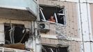 Edificio destruido tras el ataque de un dron en Mosc�