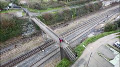 As� est� la pasarela que une�Santa Mari�a y el Ensanche A