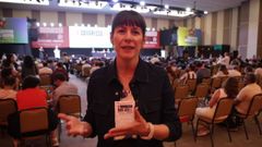 La portavoz nacional del BNG, Ana Pont�n,�durante el octavo Congreso del Partido dos Trabalhadores (PT), al que pertenece el presidente Lula da Silva, en Brasil