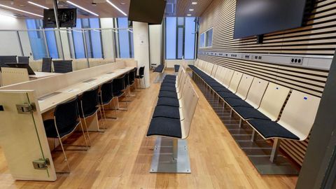 Sala del juzgado donde tendr� lugar el juicio de Marius Borg a partir del 3 de febrero en Oslo