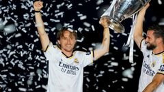 Luka Modric.Luka Modric tras ganar la Champions League con el Real Madrid
