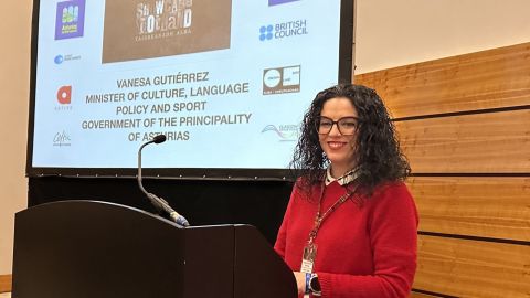 La consejera de Cultura, Pol�tica Lling��stica y Deporte del Gobierno asturiano, Vanessa Guti�rrez