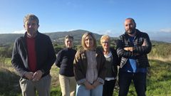 Los dirigentes del PSOE, en su visita a Vilardev�s.